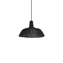 PAYRAT suspension simple osier E27 LED couleur bois foncé