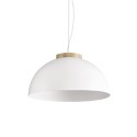 Suspension simple NORON en bois E27 LED couleur blanc