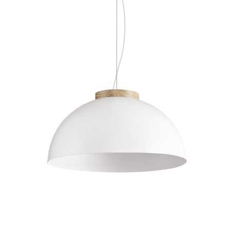 Suspension simple NORON en bois E27 LED couleur blanc