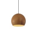 Suspension simple CHAVY métal E27 LED couleur bois