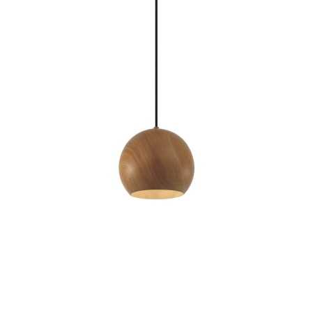 Suspension simple MORLU métal E27 LED couleur bois
