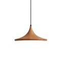 VITRE suspension simple aluminium E27 LED couleur bois