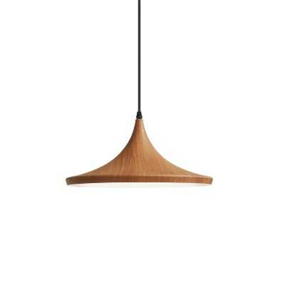 VITRE suspension simple aluminium E27 LED couleur bois