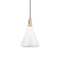 LENAY suspension simple en bois E27 LED couleur blanc