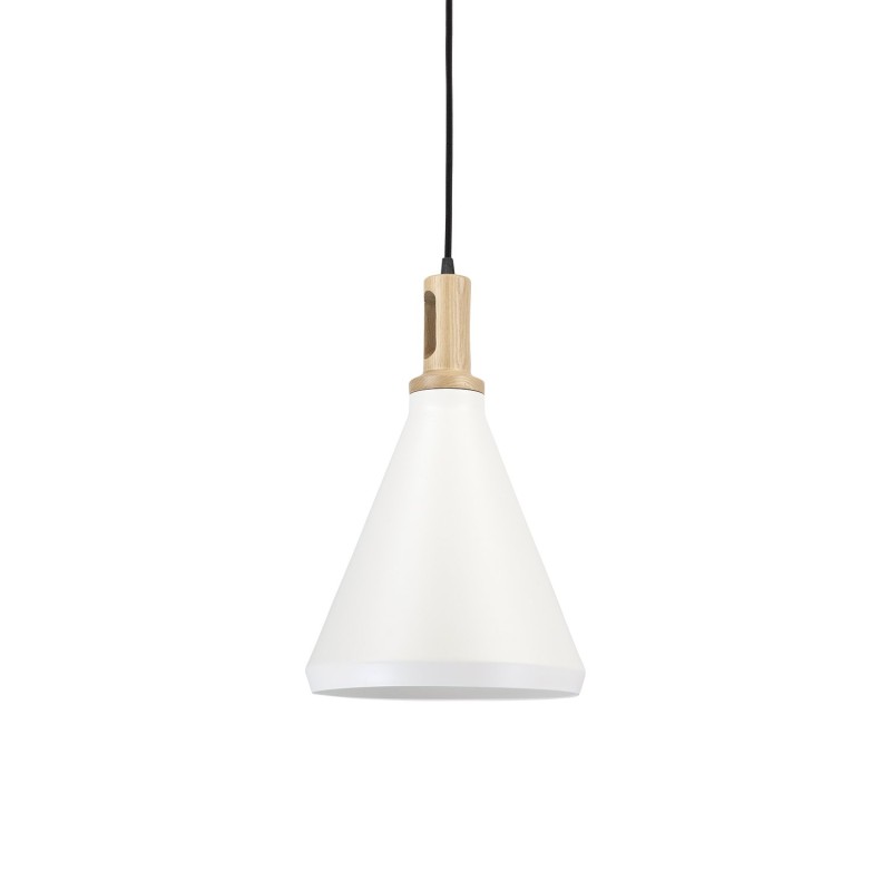 LENAY suspension simple en bois E27 LED couleur blanc