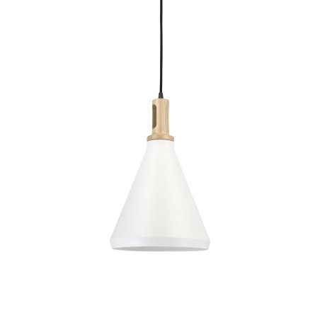 LENAY suspension simple en bois E27 LED couleur blanc