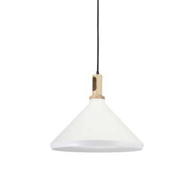 DORDAL suspension simple en bois E27 LED couleur blanc