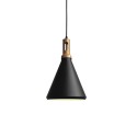 Suspension simple LUZAY aluminium E27 LED couleur noir