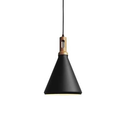 Suspension simple LUZAY aluminium E27 LED couleur noir