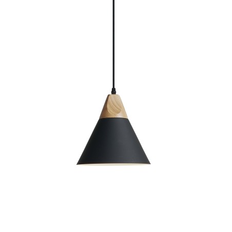 LIGNE suspension simple aluminium E27 LED noire