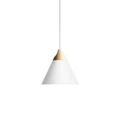 Suspension simple SOUIL bois E27 LED couleur blanc