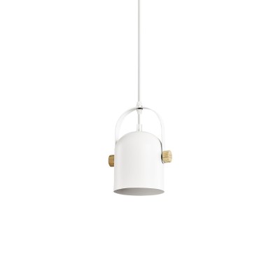 FOUGY suspension simple en bois E27 LED couleur blanc