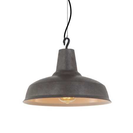 FAVIC suspension simple métal E27 LED couleur gris rustique