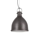 Suspension simple OSTOVE fer E27 LED couleur gris rustique