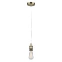 CULOT suspension simple métal E27 LED couleur bronze brossé