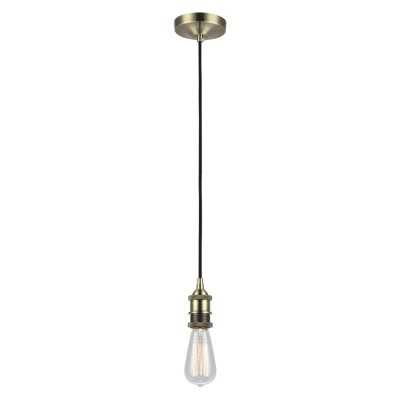 CULOT suspension simple métal E27 LED couleur bronze brossé
