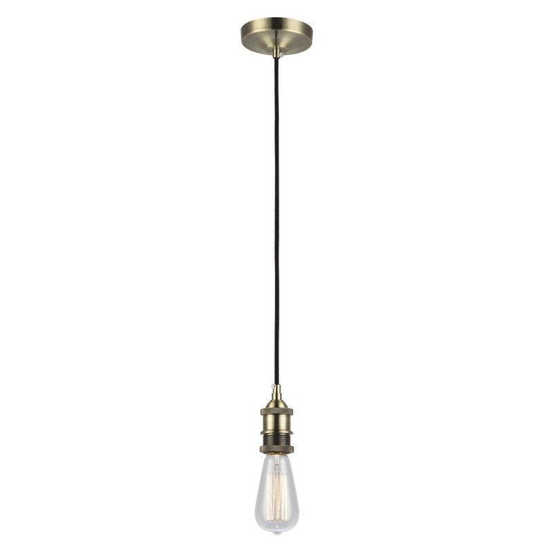 CULOT suspension simple métal E27 LED couleur bronze brossé
