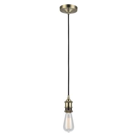 CULOT suspension simple métal E27 LED couleur bronze brossé