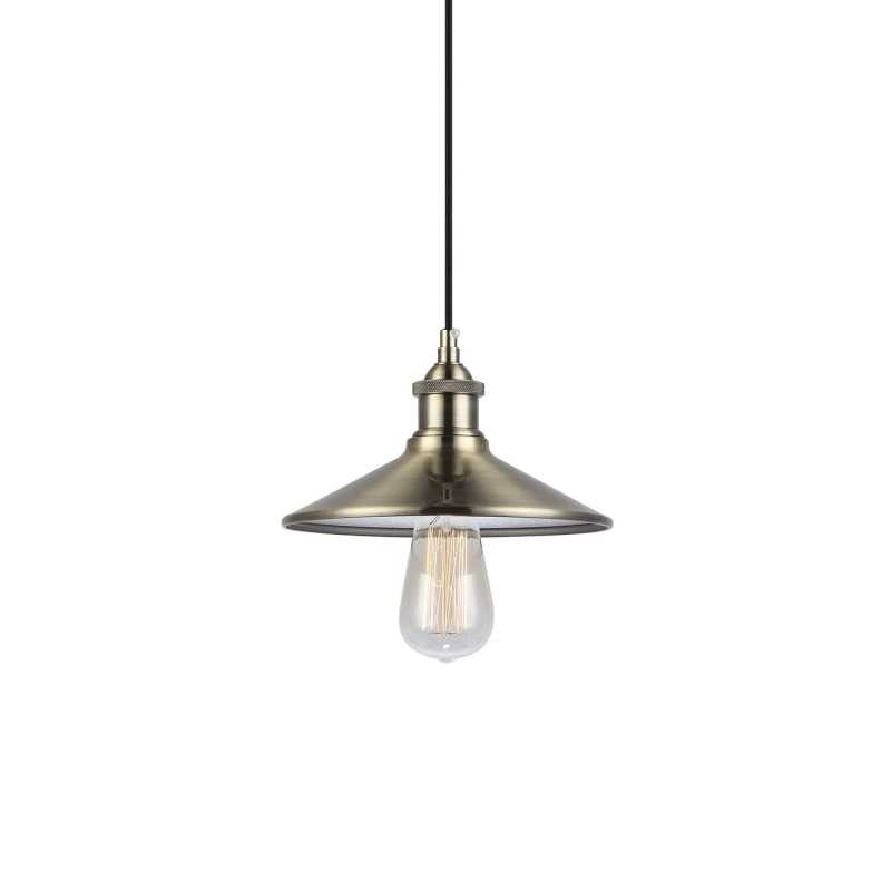 ONEIX suspension simple métal E27 LED couleur bronze brossé
