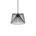 HAUTE suspension simple métal E27 LED couleur noir