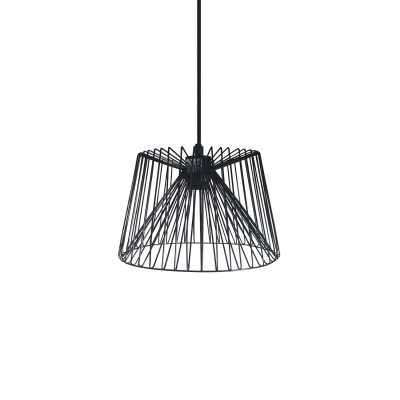 HAUTE suspension simple métal E27 LED couleur noir