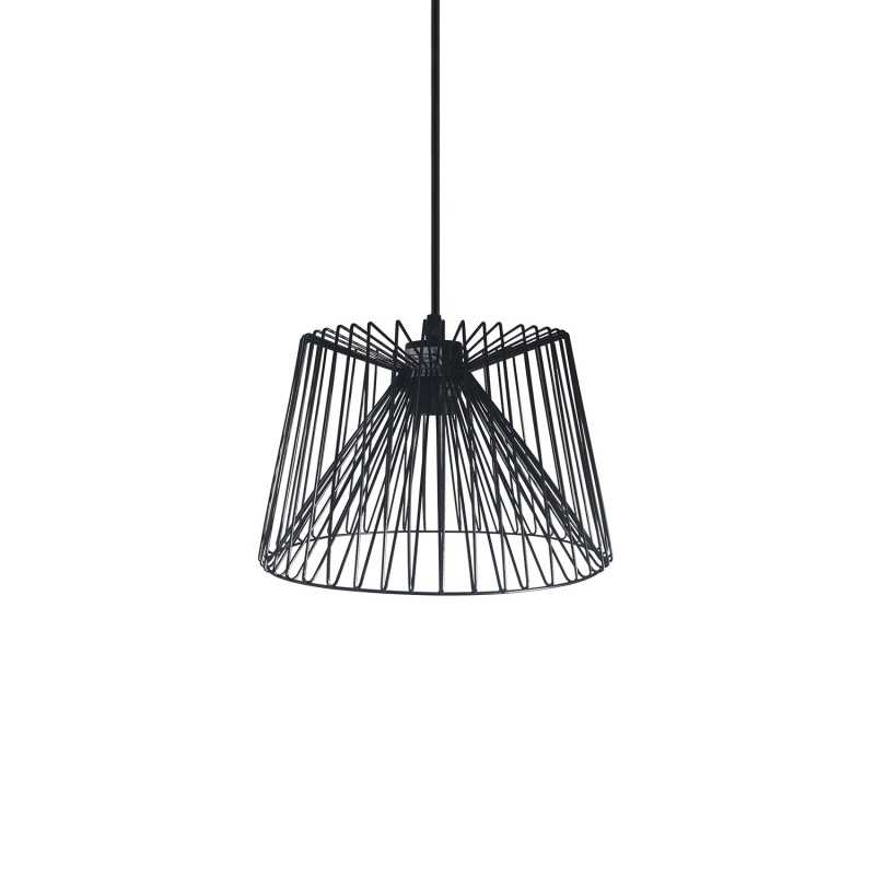 HAUTE suspension simple métal E27 LED couleur noir