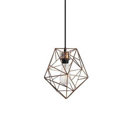 Suspension simple CAUBERT métal E27 LED couleur cuivre brillant