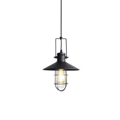 Suspension simple ESMES fer E27 LED couleur noir