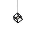 LEXOS suspension LED E27 simple en aluminium noir