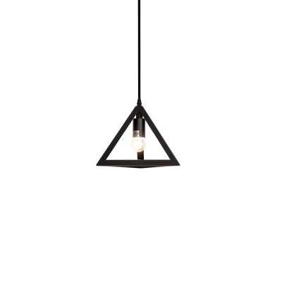 MUSOLEU suspension LED E27 simple aluminium noir