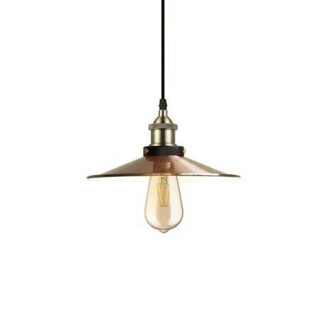 Suspension simple LUNEL métal E27 LED couleur cuivre brillant