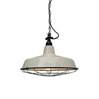 Suspension simple PTRE fer E27 LED couleur blanc brut