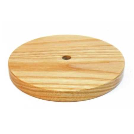 Base en bois ronde de 140 mm de diamètre pour lampes