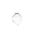 PERIER suspension simple en métal E27 LED couleur chrome brillant