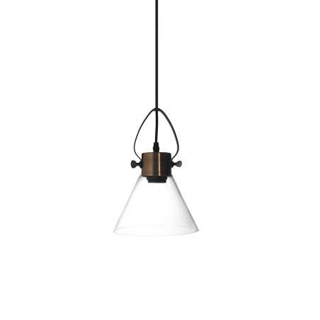 RAMUS suspension simple métal E27 LED couleur cuivre brossé