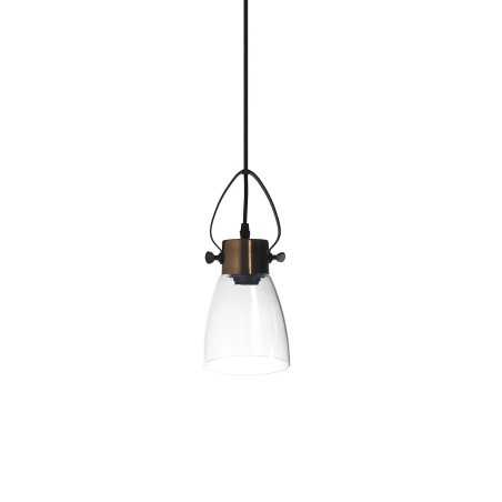 VELAY suspension simple métal E27 LED couleur cuivre brossé