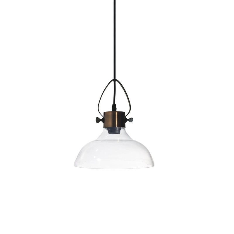 Suspension simple BRYON métal E27 LED couleur cuivre brossé