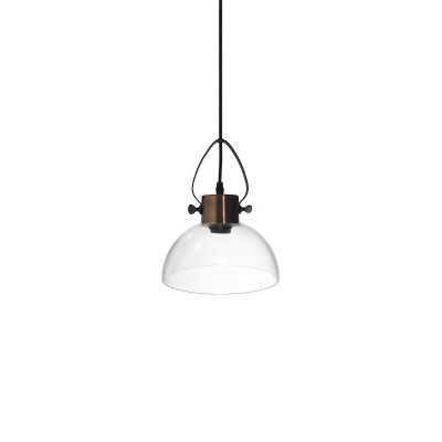 TRIZY suspension simple métal E27 LED couleur cuivre brossé