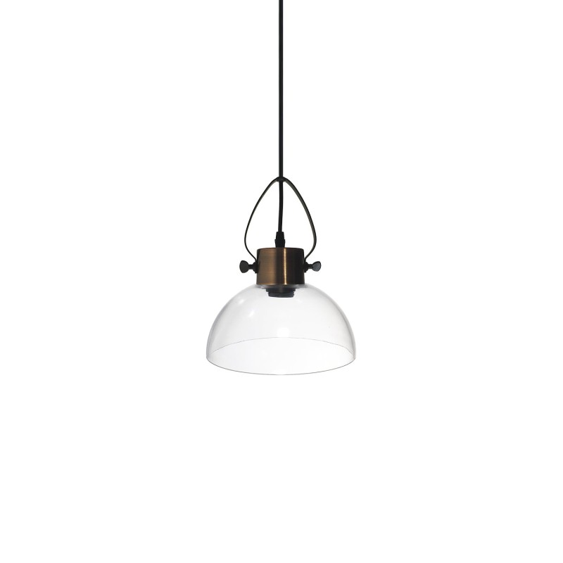 TRIZY suspension simple métal E27 LED couleur cuivre brossé