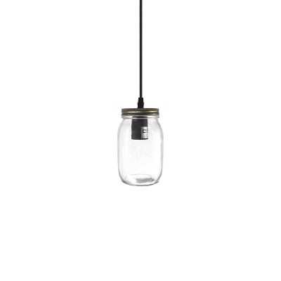 Suspension simple BLANY métal E27 LED couleur bronze brossé