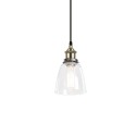 ODRET suspension simple métal E27 LED couleur bronze brossé