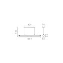 DOMPROT suspension simple aluminium SMD 24W 2350Lm