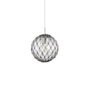 PERREY suspension simple fer E27 LED couleur chrome brillant