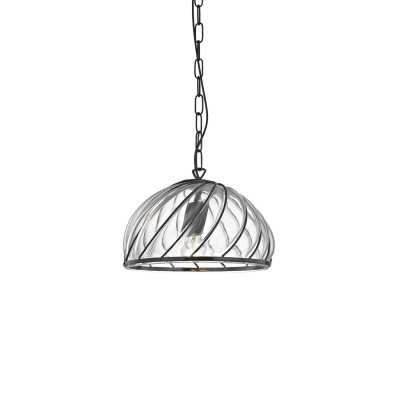 Suspension simple MURGEY fer E27 LED couleur noir