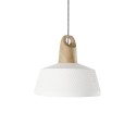 Suspension simple BALAS bois E27 LED couleur blanc