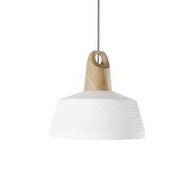 Suspension simple BALAS bois E27 LED couleur blanc