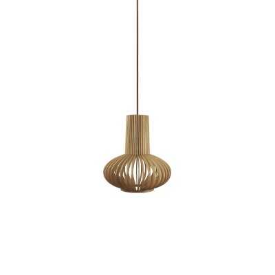 Suspension simple MCLE bois E27 LED couleur bois