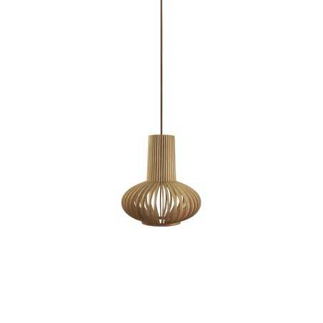 Suspension simple MCLE bois E27 LED couleur bois