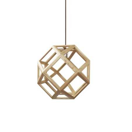 REALS suspension simple en bois E27 LED couleur bois