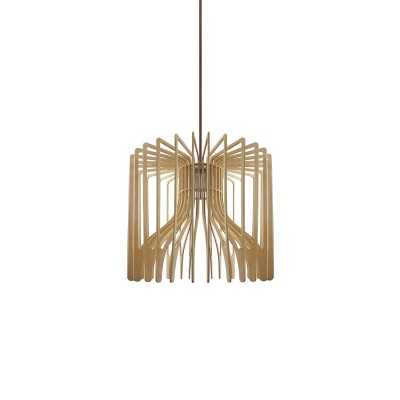 VINCQ suspension simple en bois E27 LED couleur bois